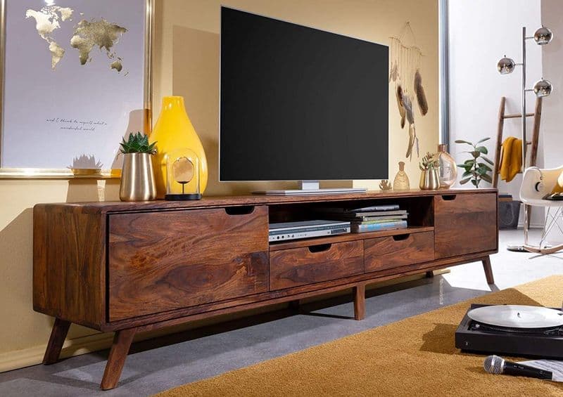 Adolph tv cabinet in honey finish