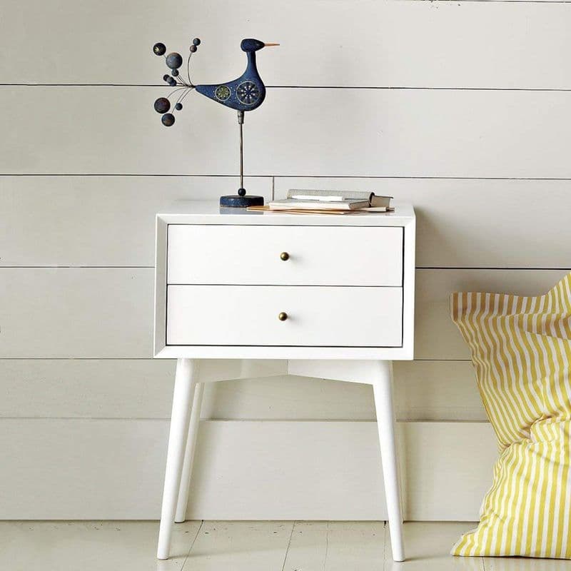 Elvio Bed Side Table (White)