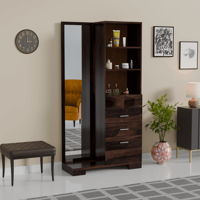Sparkle Dressing Table in Walnut Finish
