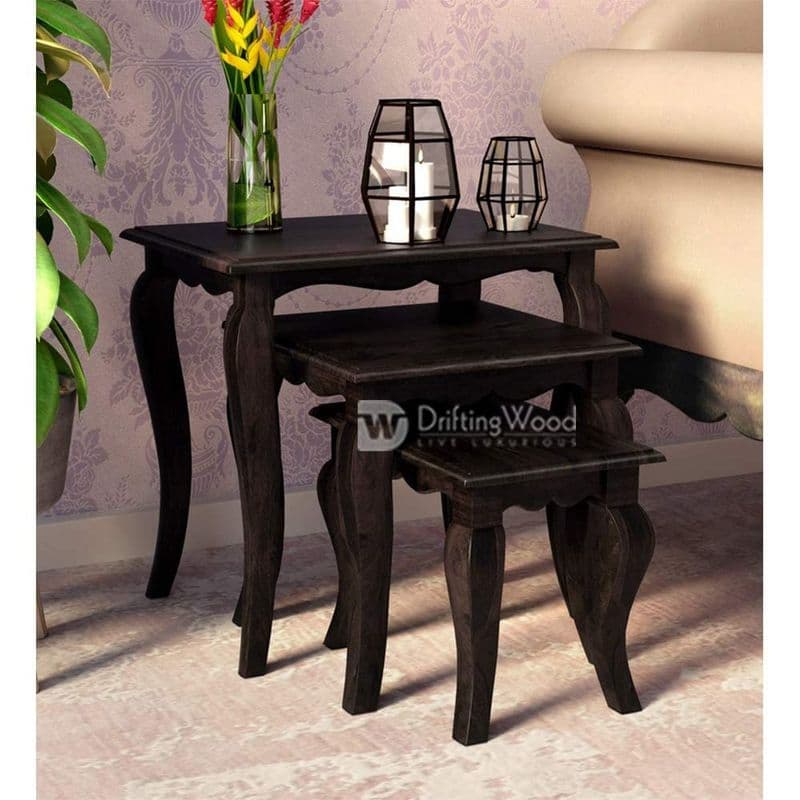 Octavia Nest Of Tables in walnut finish
